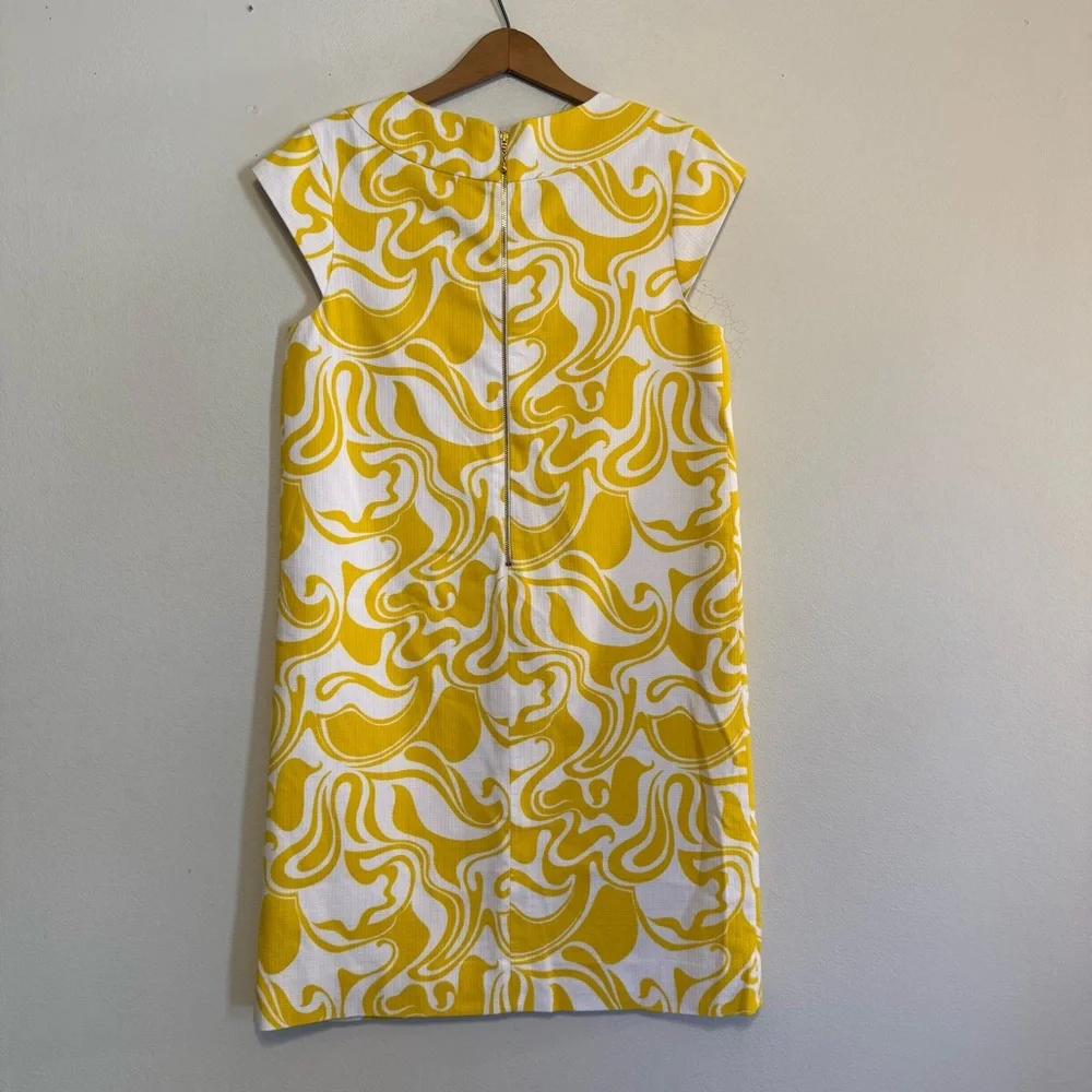 KATE SPADE Women’s Sheath Dress Size 4 Zip Back Cotton Career Easter Preppy